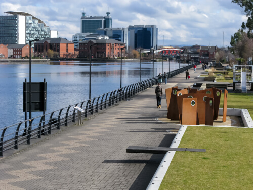 View of the water in Manchester