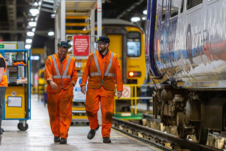 Northern Engineers at a depo on the platform 