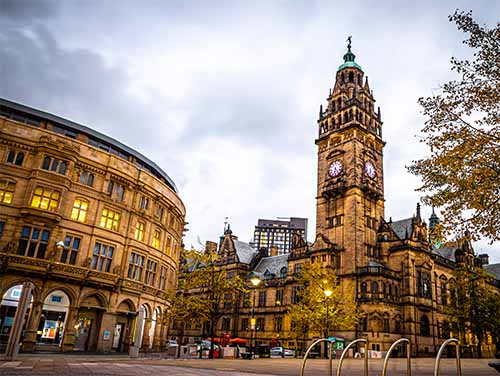 Cathedral in Sheffield city centre