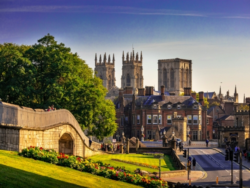 York Minster in the background on a sunny day